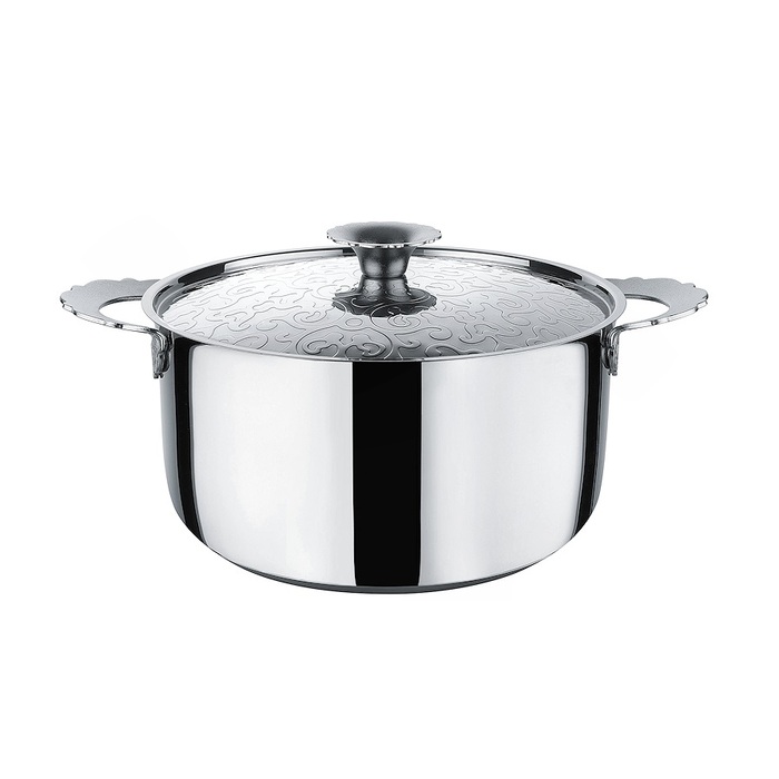 Кастрюля с двумя ручками 24 см 5 л металлик Dressed Alessi