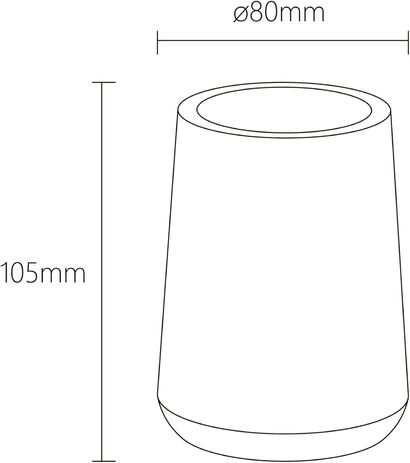 Стакан для зубной щётки 8x8x10,9 см, дуб Sealskin