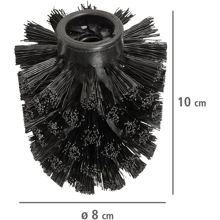 Набор сменных щеток для унитаза 10 предметов,  8 см, черные WENKO