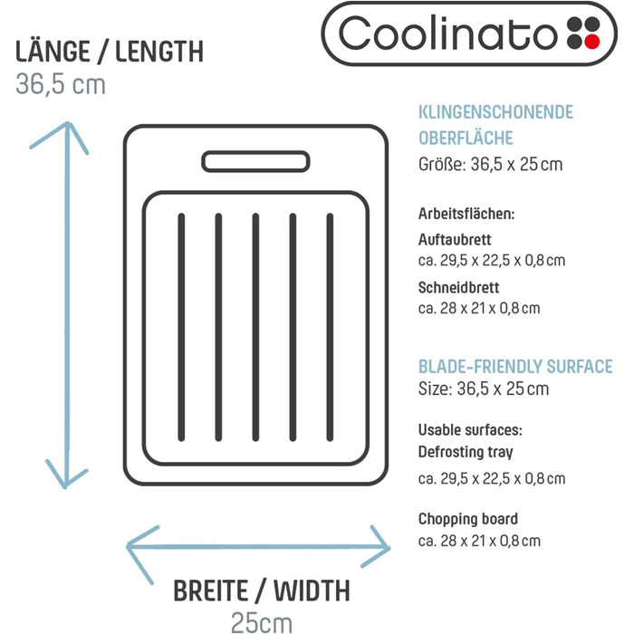 Разделочная доска с жёлобом 36,5 x 25 см Coolinato