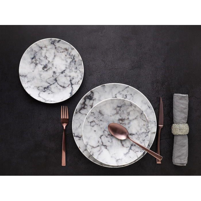 Набор столовой посуды на 4 человека 12 предметов Home Series Marble CreaTable