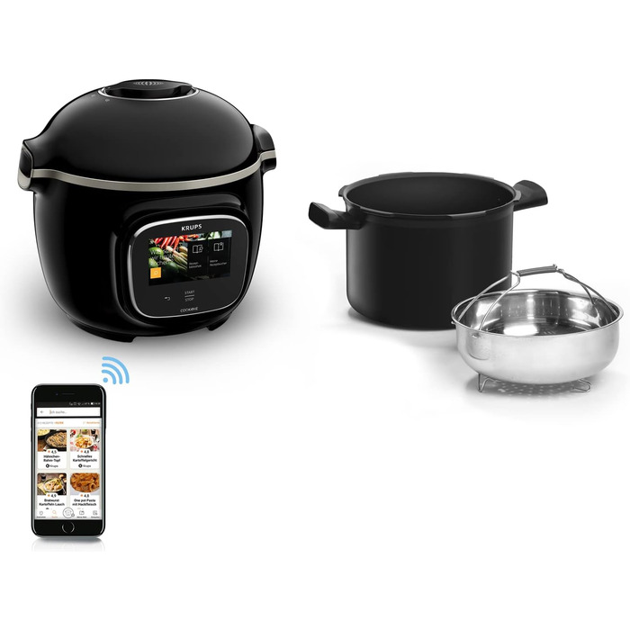 Мультиварка 6 л 1000 Вт, черная Cook4Me Touch CZ9128 Krups