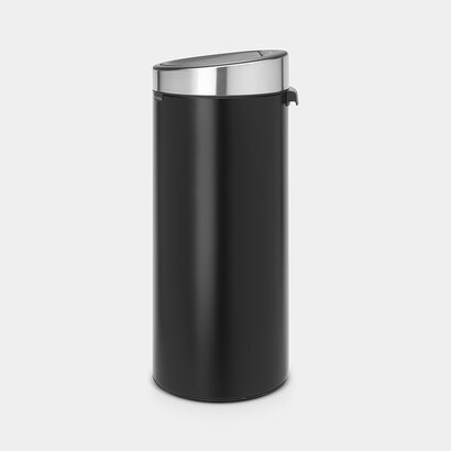 Мусорный бак 30 л черный матовый стальная крышка Touch Bin Brabantia