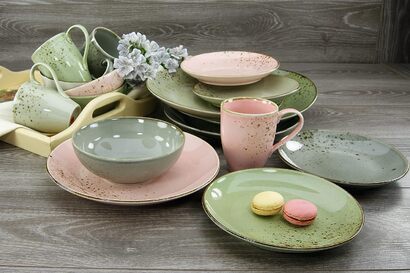 Столовый сервиз из керамогранита на 4 человека 16 предметов Nature Collection Mediterranean CreaTable