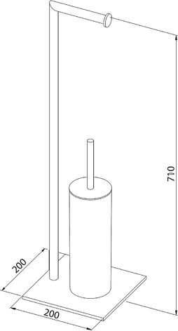 Ёршик для унитаза с бумагодержателем, белый Sealskin Tube Stand