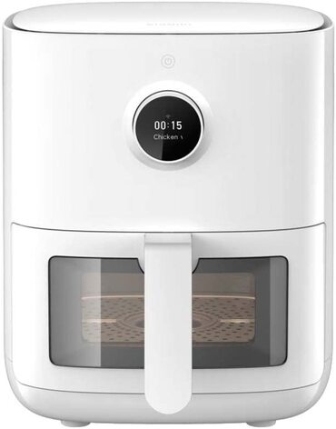 Фритюрница Mi Smart Air Fryer Pro обемом 4 л, 4 литра, 1600 Вт, 100 рецептов, прозрачное окно, Белй