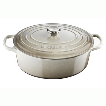 Гусятница / жаровня с крышкой 27 см, мускат Le Creuset