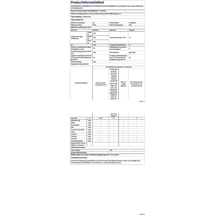 Винный холодильник PC-WK 1231 ProfiCook