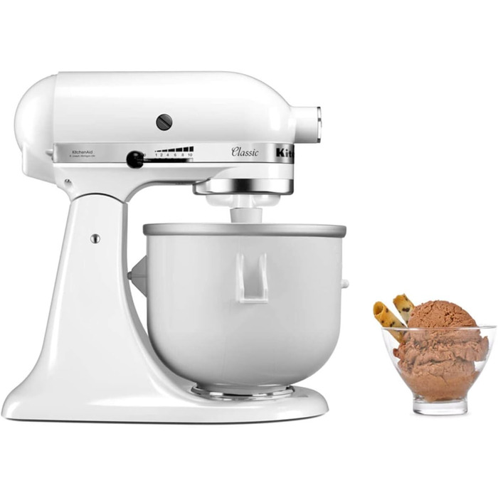 Миска для приготовления мороженого для кухонного комбайна 1.9 л, белая KitchenAid