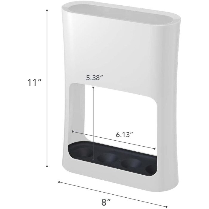 Подставка для зонтов с поддоном 20,8 x 7,6 x 28 см, белая YAMAZAKI