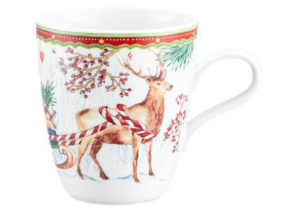 Кружка "Олень доставляет подарки на санях" 0,4 л Christmas Mugs Seltmann Weiden