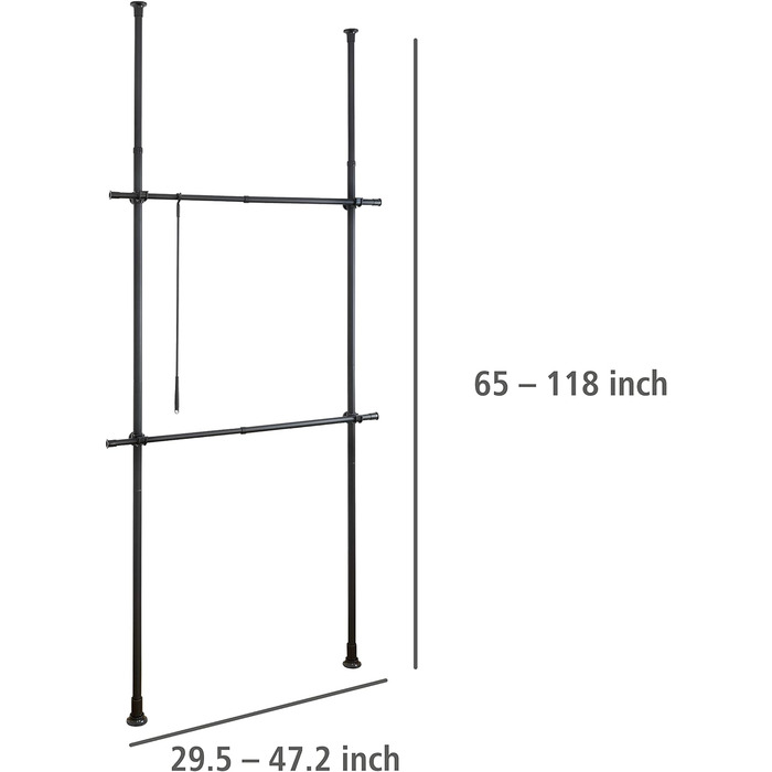 Вешалка для одежды 75-120 x 165-300 x 11 см WENKO Herkules Basic