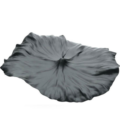 Блюдо 44,8х6,3х41 см черное Lotus leaf Alessi