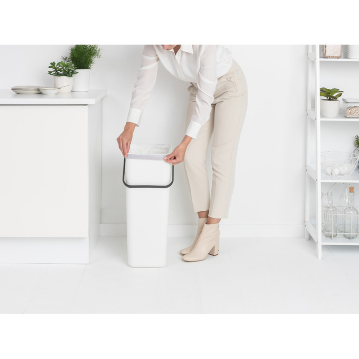 Мусорное ведро 40 л белое Sort&Go Brabantia