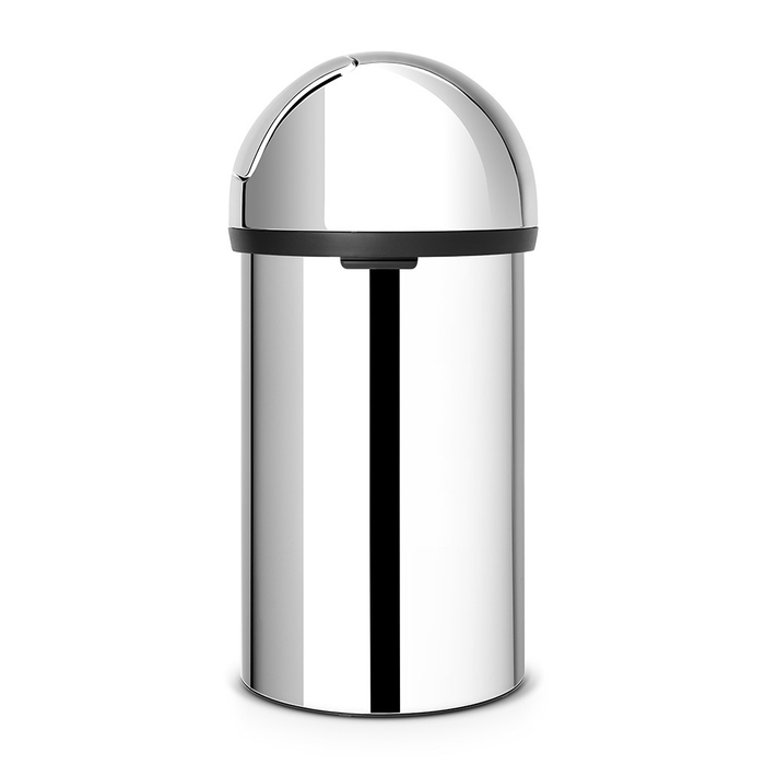 Мусорный бак 60 л глянцевый стальной Push Bin Brabantia