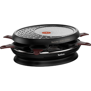 Гриль-раклетница Tefal RE3200 / 1050 Вт / на 8 человек / антипригарное покрытие / черный