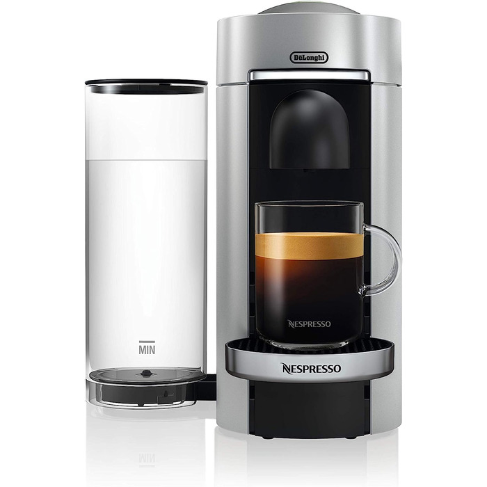 Эспрессо-машина капсульная, серая Nespresso Vertuo Plus De'Longhi