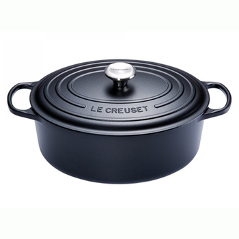 Гусятница / жаровня с крышкой 29 см, черный матовый Le Creuset