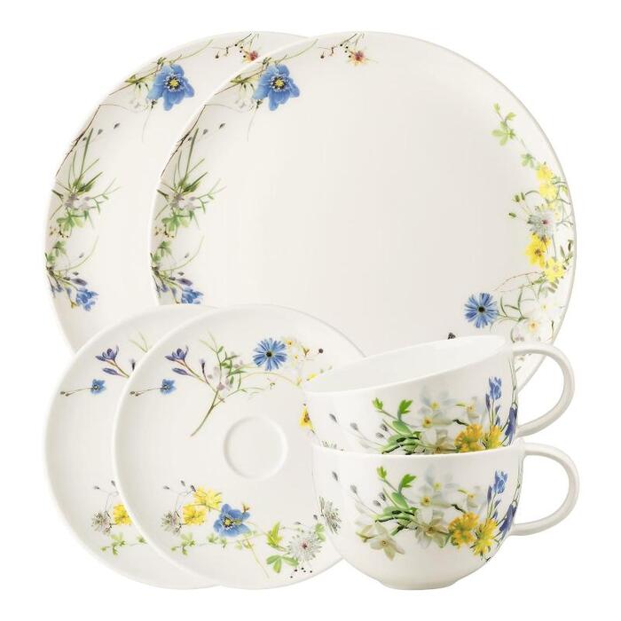 Кофейный сервиз на 2 персоны, 6 предметов, “Brillance Fleurs des Alpes” Rosenthal Classic