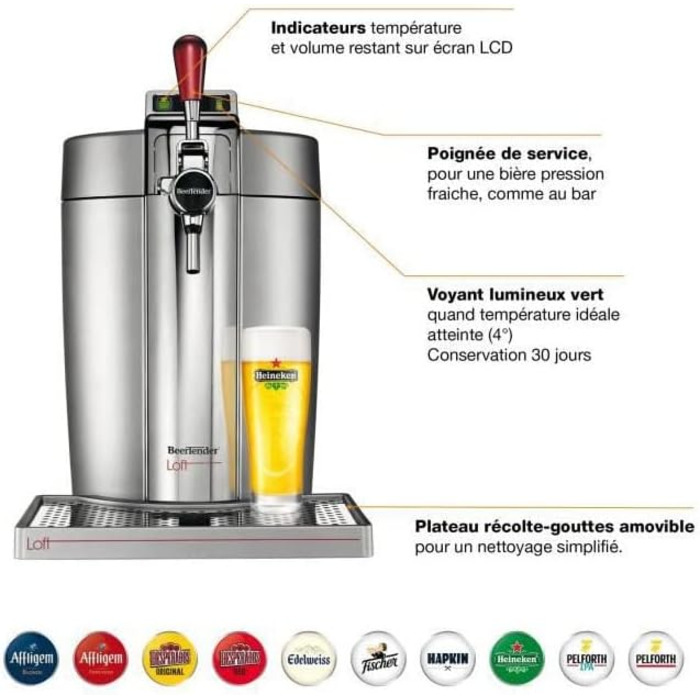 Машина для наливания пива 70 Вт, Beertender Loft Edition VB700E00 Krups