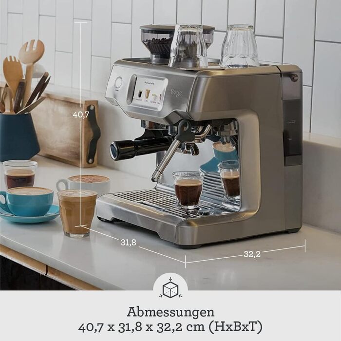 Профессиональная кофемашина с кофемолкой 2 л 1680 Вт, матовая сталь Barista Touch SES880 Sage