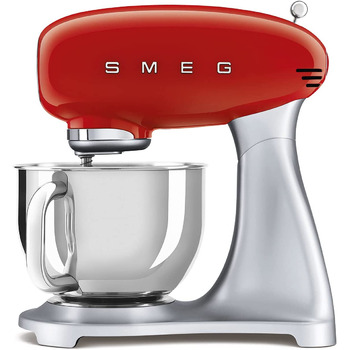 Кухонный комбайн Smeg SMF02RDEU / 800 Вт / 4.8 л / нержавеющая сталь / красный