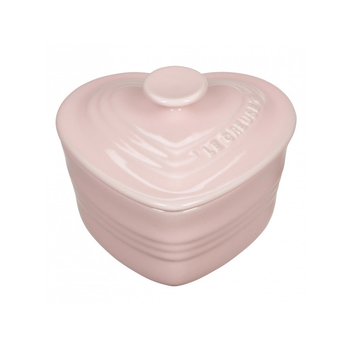 Блюдо для запекания в форме сердца с крышкой Chiffon Pink Le Creuset