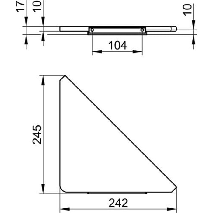 Угловая полка 24.5x24.5x1.7 см Keuco