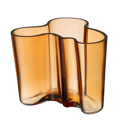 Ваза 12х15х12,5 см янтарная Aalto Iittala