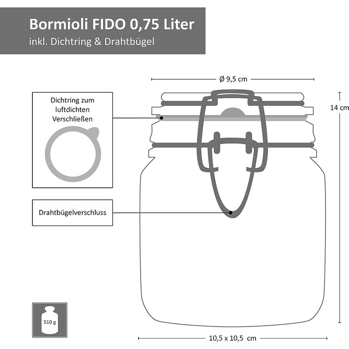 Набор баночек для специй 500 мл, 6 предметов Bormioli Rocco