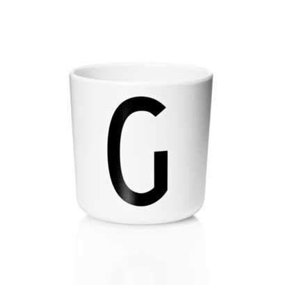 Чашка G 7,5x7 см черно-белая Melamin Becher Design Letters