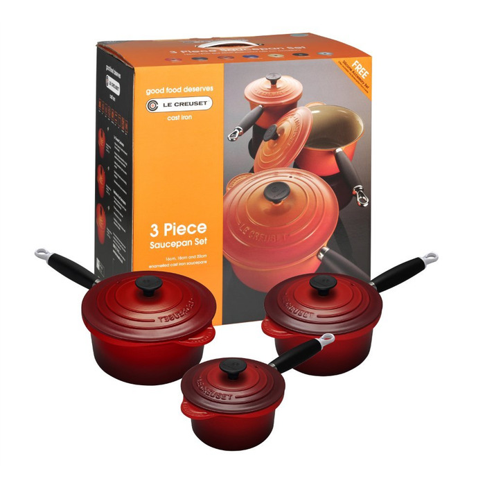 Набор ковшей профессиональный 3 предмета, вишневый Le Creuset