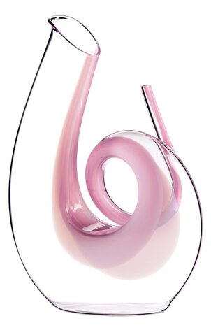 Декантер Curly pink 1400 мл, хрусталь, ручная работа, Riedel