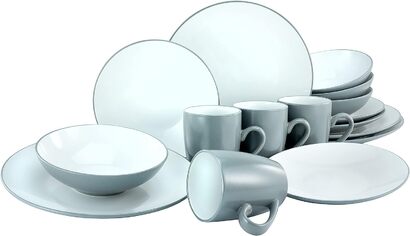 Столовый сервиз из керамогранита на 4 человека 16 предметов Cool Grey Series CreaTable