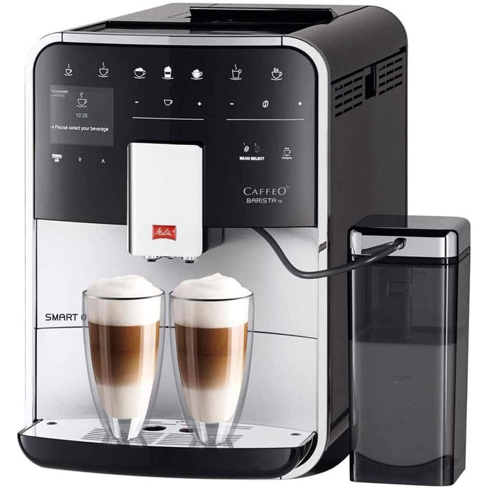 Кофемашина на 2 чашки со вспенивателем молока Caffeo Barista TS Smart F850-101 Melitta