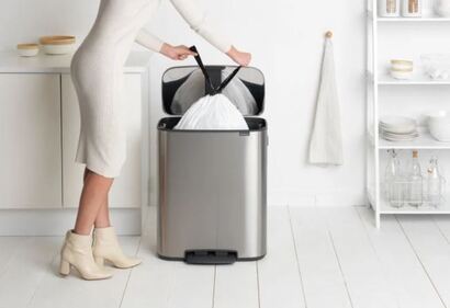 Мусорный бак 60 л матовый стальной Bo Pedal Bin Brabantia