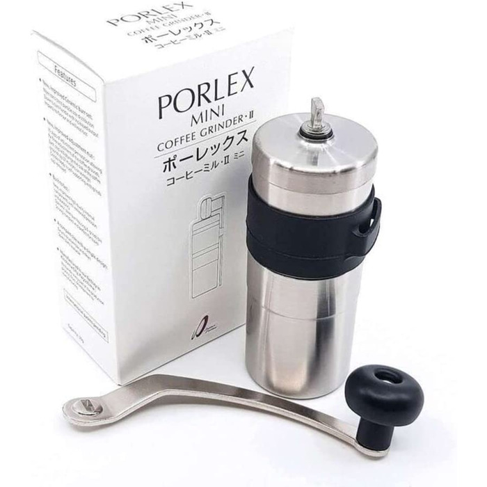 Ручная мини-кофемолка Porlex Mini II из нержавеющей стали, 20 г, серебристая 