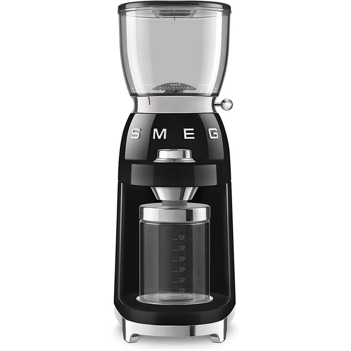 Кофемолка Smeg CGF01BLEU / 150 Вт / 1.1 л / нержавеющая сталь / черный