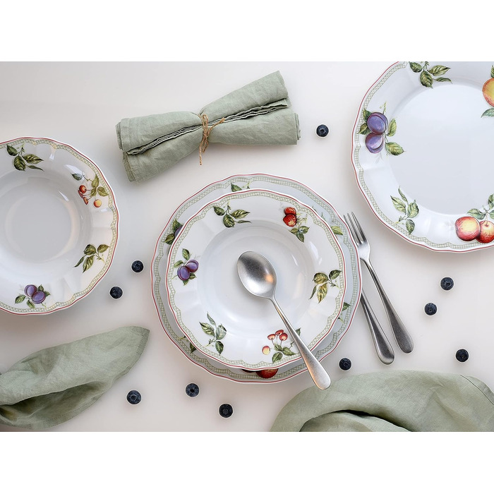 Набор тарелок из фарфора 12 предметов Flora Orchard series CreaTable