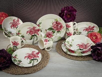 Столовый сервиз из керамогранита на 4 человека 16 предметов Rosemary Series CreaTable