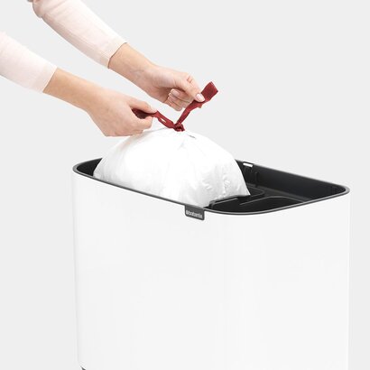 Мусорный бак 11+23 л белый Bo Touch Bin Brabantia