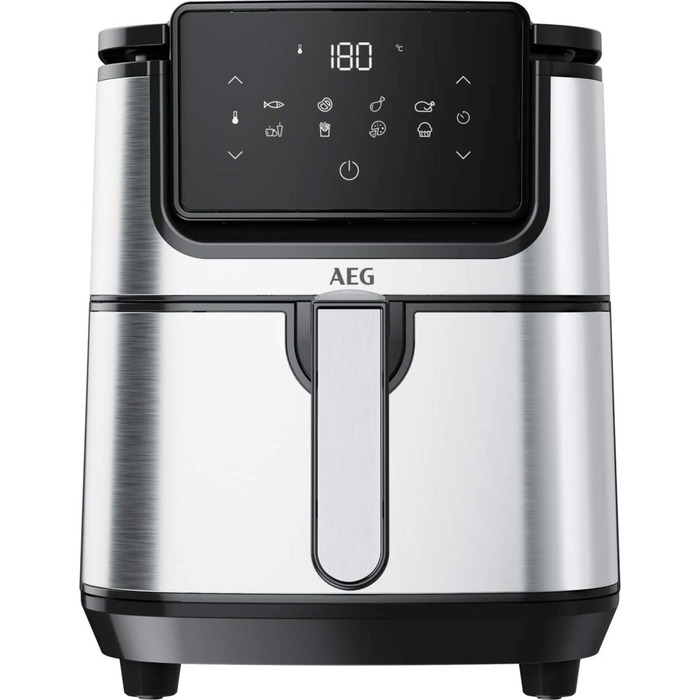 Фритюрница AEG AF6-1-4PC / для жарки во фритюре / гриля / жарки / впечки без масла / 8 программ / Емкость 3,5 л / Можно мть в посудомоечной машине / Светодиоднй сенсорнй дисплей / Программируемй / Нержавеющая сталь, серй Емкость 3,5 л