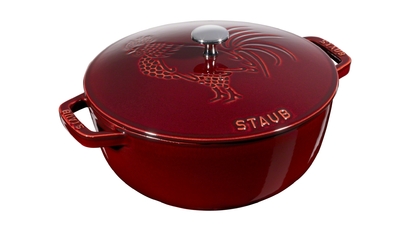 Кокот "Петух", 24 см, гранатовый Staub