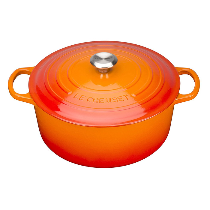 Кастрюля / жаровня с крышкой 24 см, оранжевый Signature Le Creuset