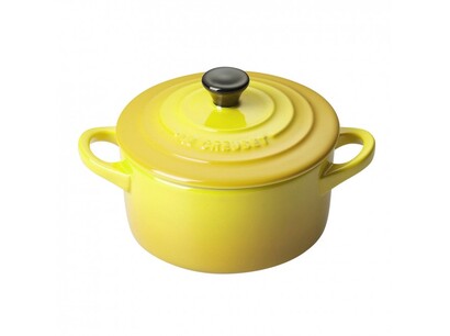 Мини-кокотница с крышкой 10 см, желтая Citrus Le Creuset