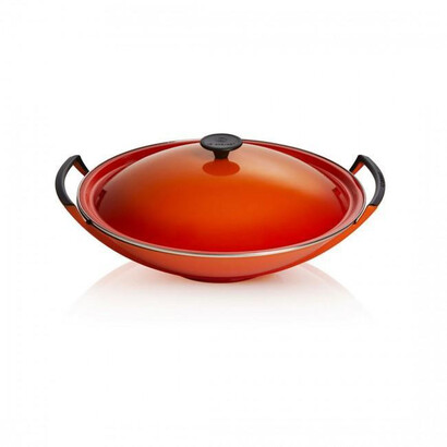 Сковорода Вок с крышкой 36 см, красная Cerise Le Creuset