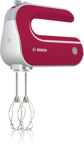 Ручной миксер Bosch Styline MFQ40304 / 500 Вт / 2 венчика и 2 крюка для теста / 5 скоростей / красный