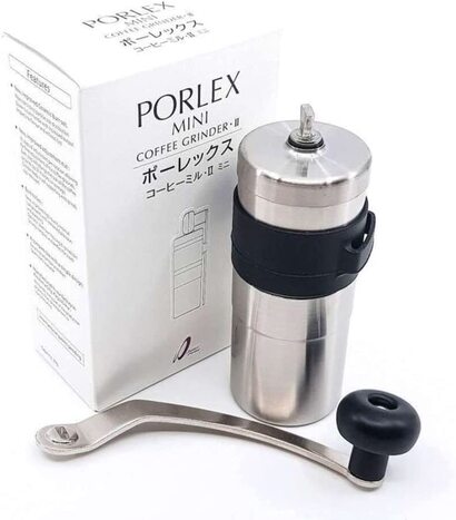 Ручная мини-кофемолка Porlex Mini II из нержавеющей стали, 20 г, серебристая 