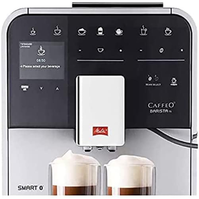 Кофемашина на 2 чашки со вспенивателем молока Caffeo Barista TS Smart F850-101 Melitta