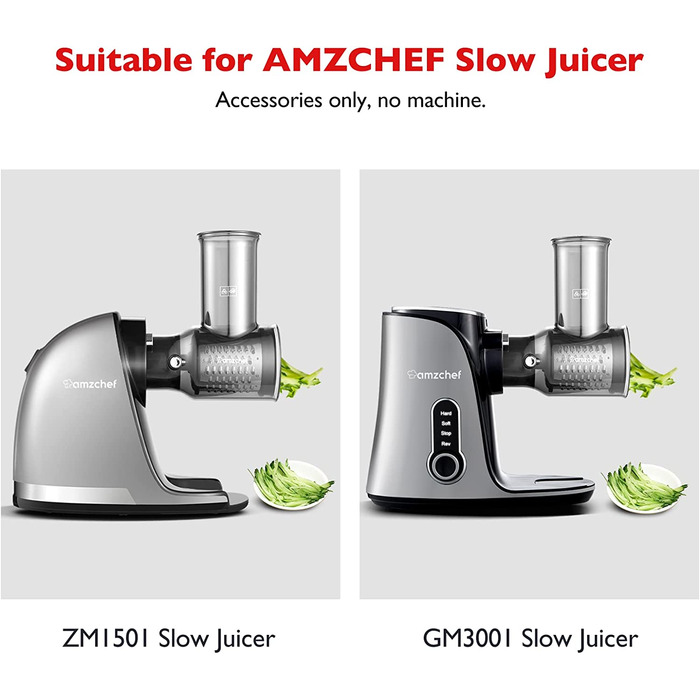 3 насадки AMZCHEF для устройств AMZCHEF ZM1501 и GM3001 из нержавеющей стали